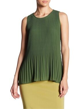 CATHERINE Catherine Malandrino Pleated Chiffon Tank